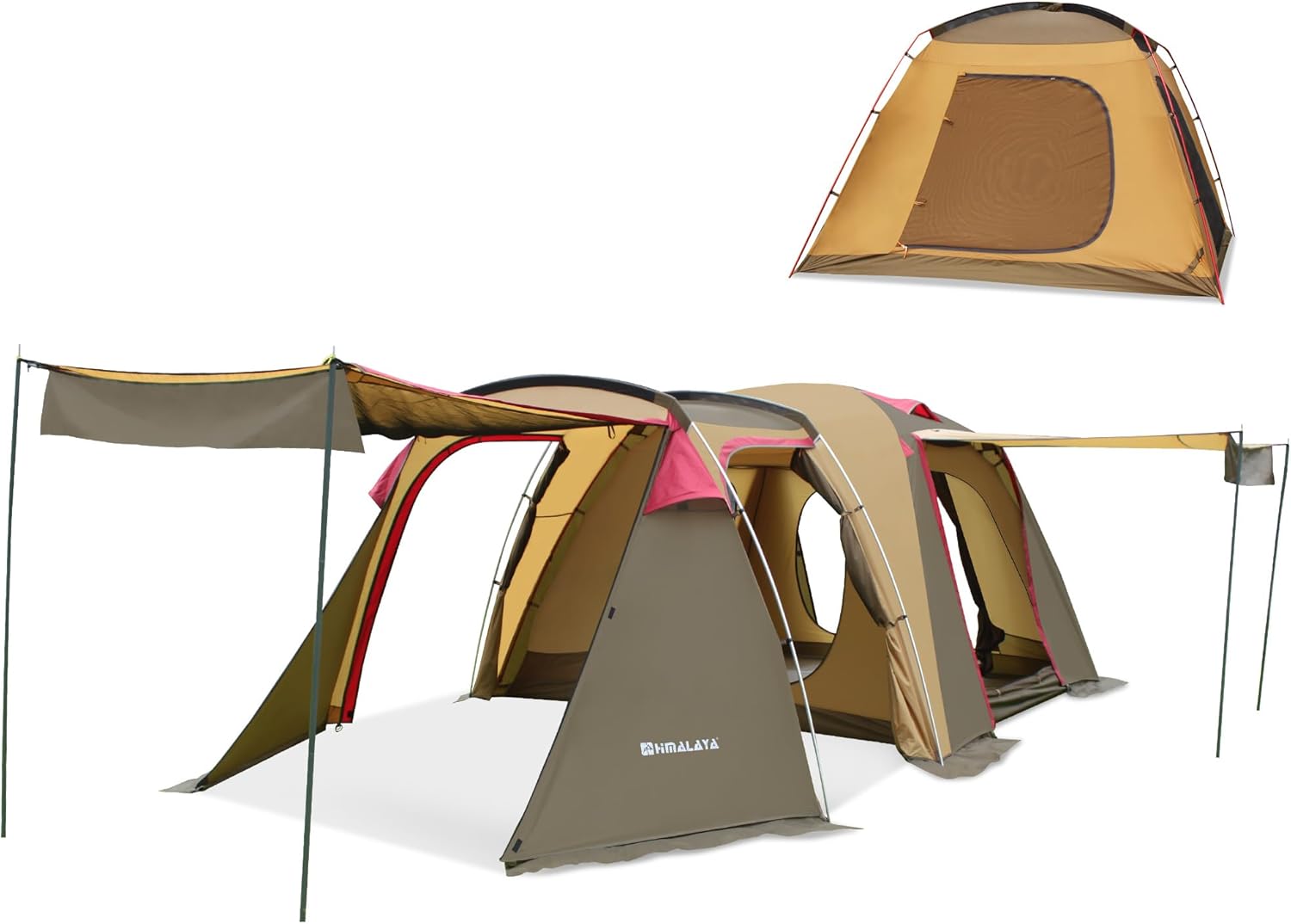 Family Camping Tent with Spacious Interior 3-4 Person Waterproof Windproof Camping Tent Portable for Outdoor Camping Beach · v7