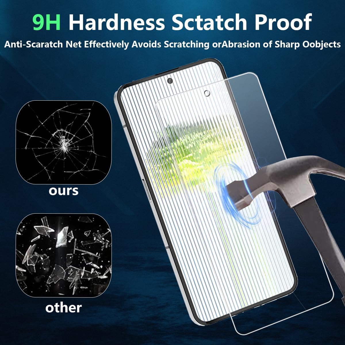 Screen Protector for Nothing Phone (2) [3 Pack] With Camera Lens Protector [3 Pack] Full Coverage, Bubble Free, Case Friendly, Tempered Glass for Nothing Phone (2) Screen Protector · v2