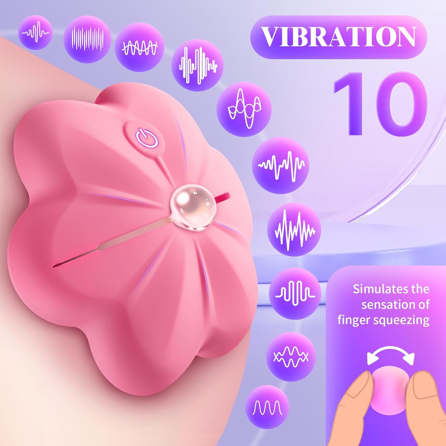 Sex Toys Nipple Vibrator - Nipple Clamps Women Sex Toy with 10 Vibration Modes, Mini Adjustable Nipple Clips with Remote Control for Nipple Stimulation, BDSM Adult Sex Toy for Women Couples · v3