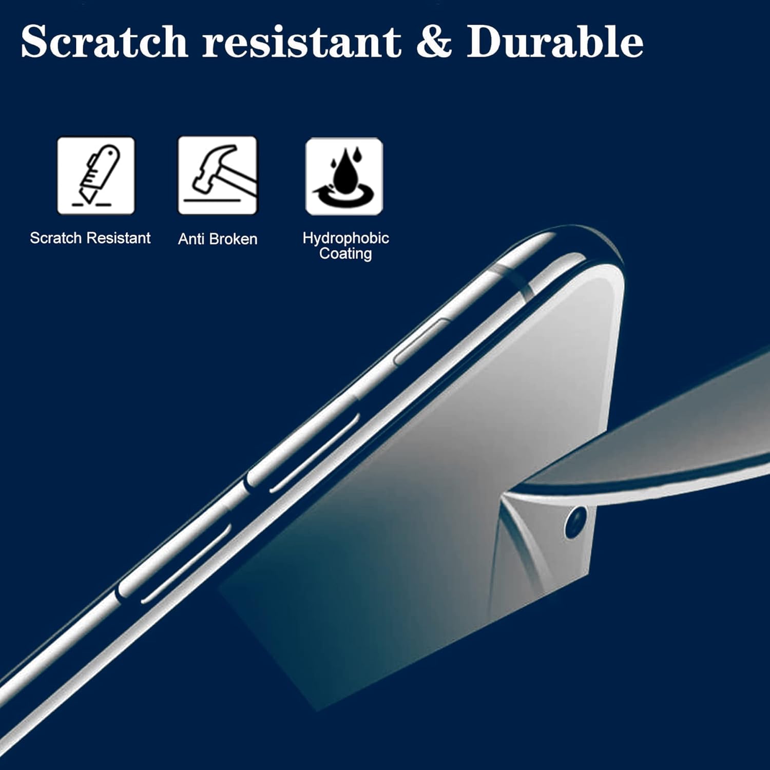 [2 1 Pack] Screen Protector for OnePlus 12, 2 Pack 9H Tempered Glass Screen Protector 1 Pack Glass Camera Lens Protector, Support Fingerprint Sensor Easy Install HD Film Compatible with OnePlus12