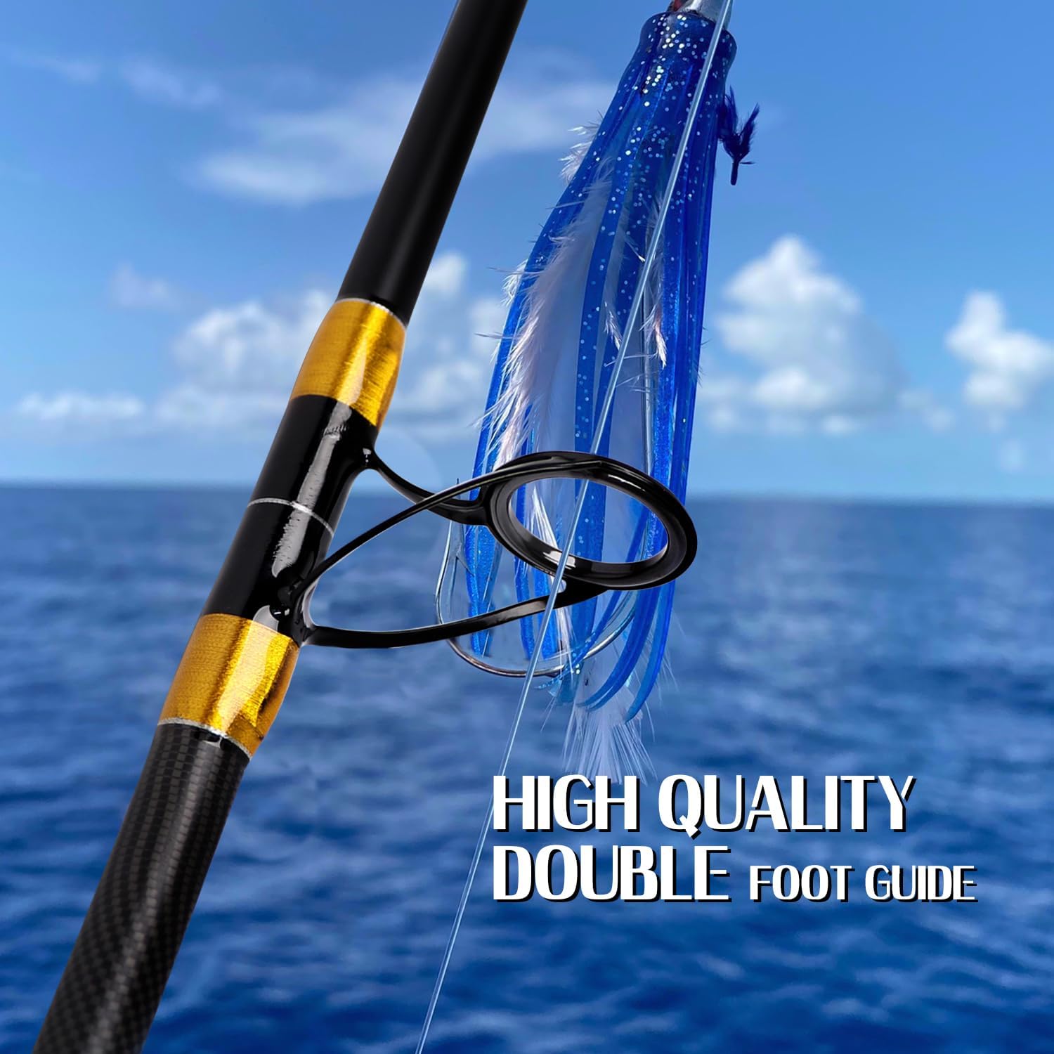 Fiblink Surf Spinning Rod Portable Travel Surf Fishing Rod Carbon Saltwater Beach Fishing Rod with Gray Fish Scale Heat Shrink Grips 9ft/10ft/12ft/13ft · v10
