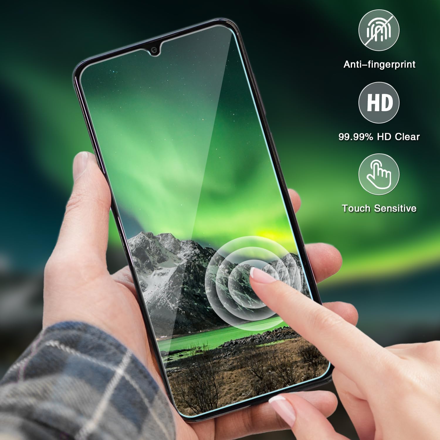 [3-Pack Screen Protector for T-Mobile Revvl 7 5G Tempered Glass, 9H Hardness, Bubble Free, Easy to Install