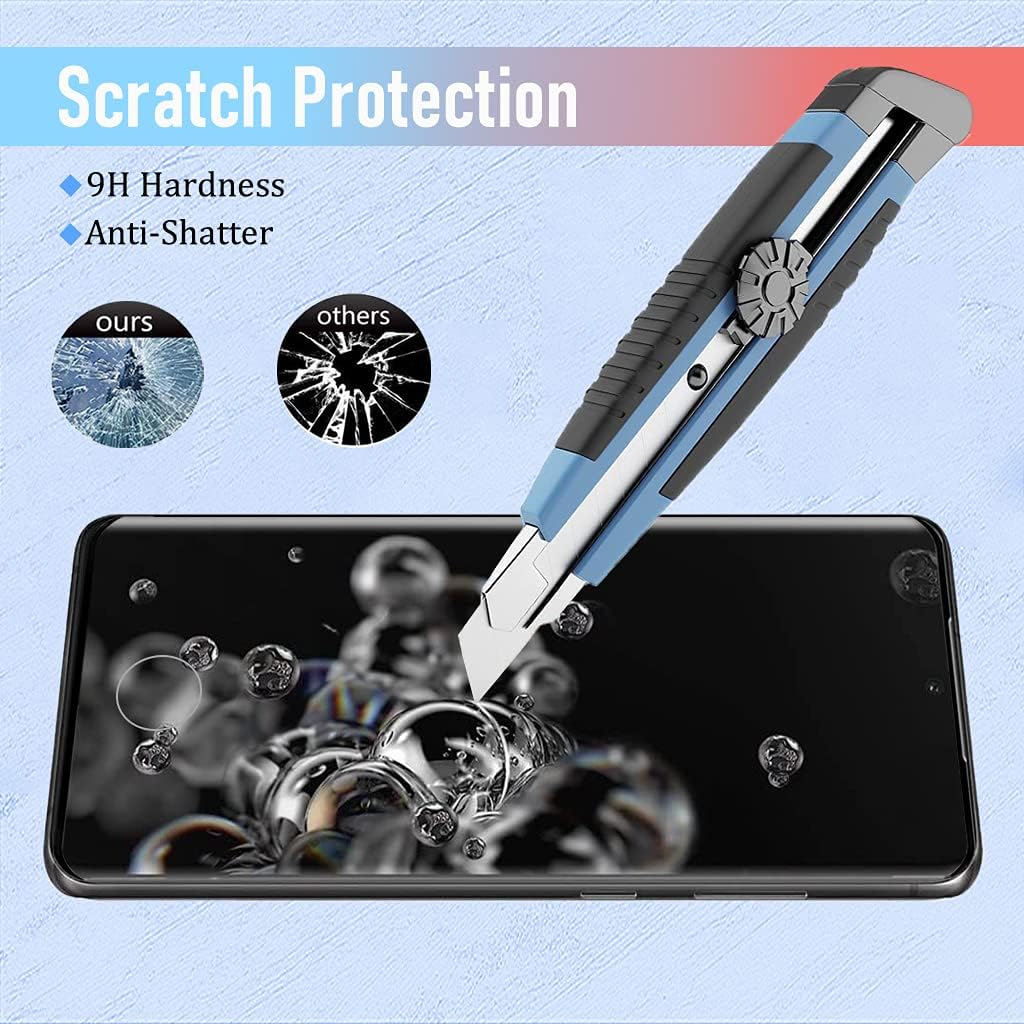 Galaxy S20 Screen Protector, 2 Pack S20 Tempered Glass Screen Protector【2 2 Pack】 2 Pack Camera Lens Protector, 9H Hardness Tempered Glass Screen Protector for Samsung Galaxy S20 · v2