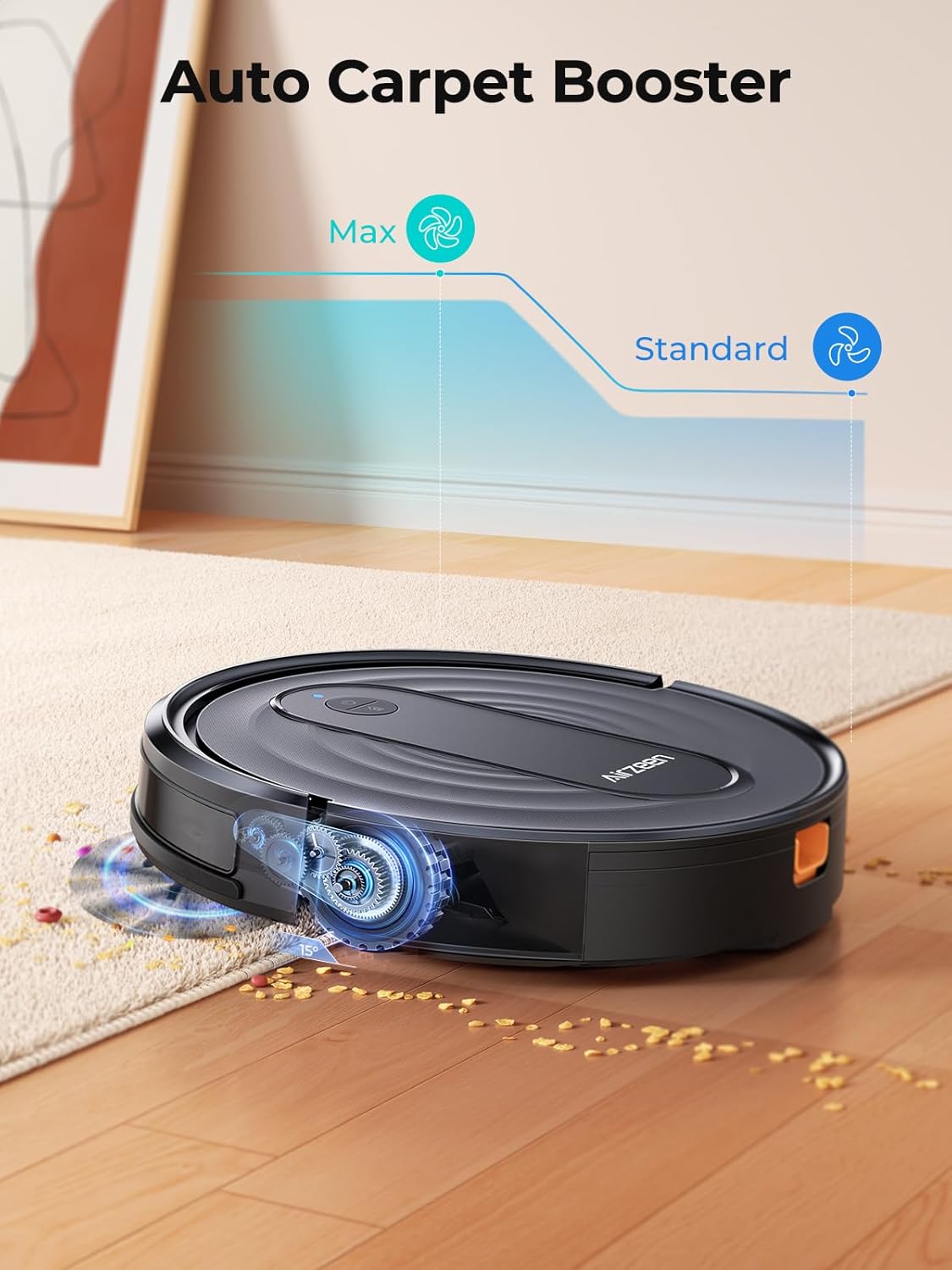 Robot Vacuum Cleaner with 3000Pa Suction,Personalized Cleaning Settings,Auto Self-Charging Robotic Vacuum,Carpet Booster,App/Alexa/Remote Control, Ideal for Pet Hair/Hard Floor/Carpet,R7 · v2