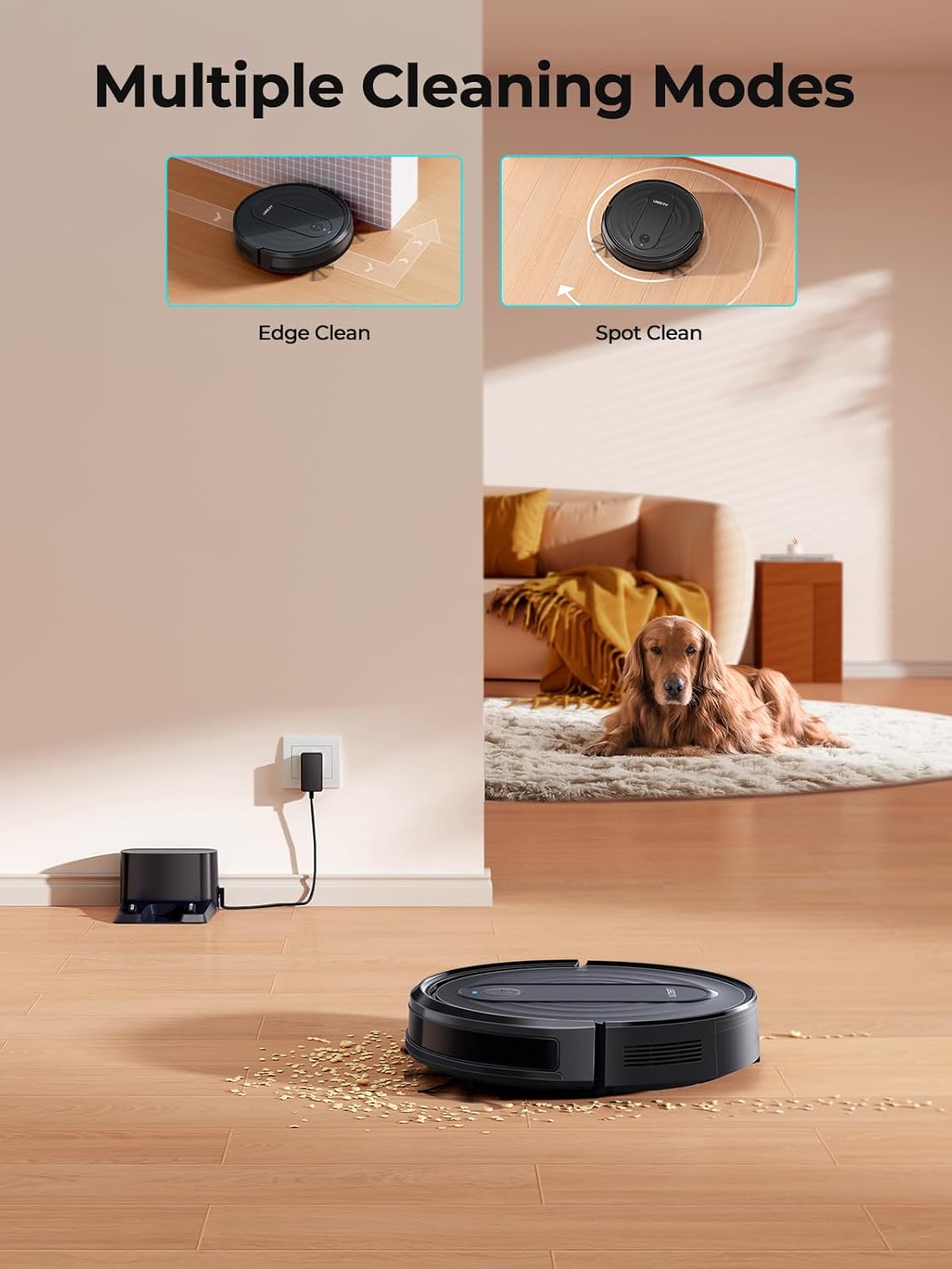 Robot Vacuum Cleaner with 3000Pa Suction,Personalized Cleaning Settings,Auto Self-Charging Robotic Vacuum,Carpet Booster,App/Alexa/Remote Control, Ideal for Pet Hair/Hard Floor/Carpet,R7 · v2