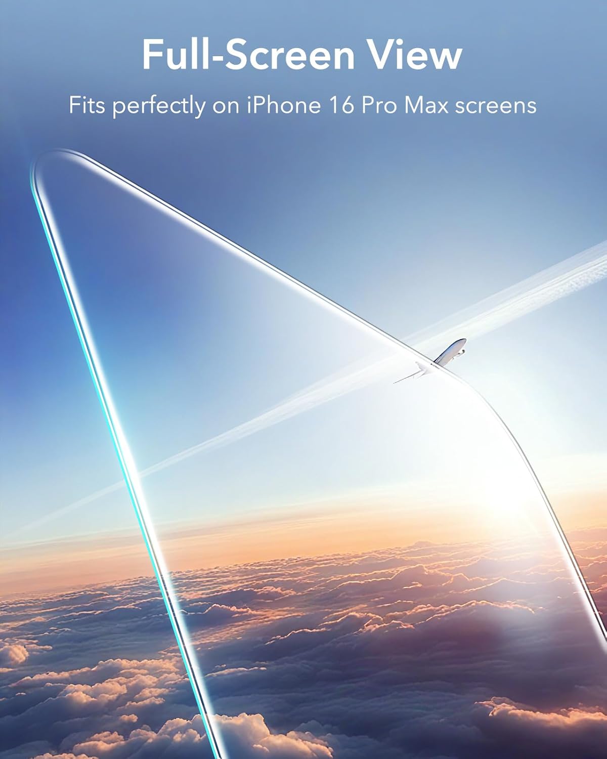 Lot de 3 films de protection d'écran ESR en verre 9H pour iPhone 16 Pro Max, [Qualité militaire, incassable et durable] Verre trempé ultra résistant avec outil d'installation facile mis à jour