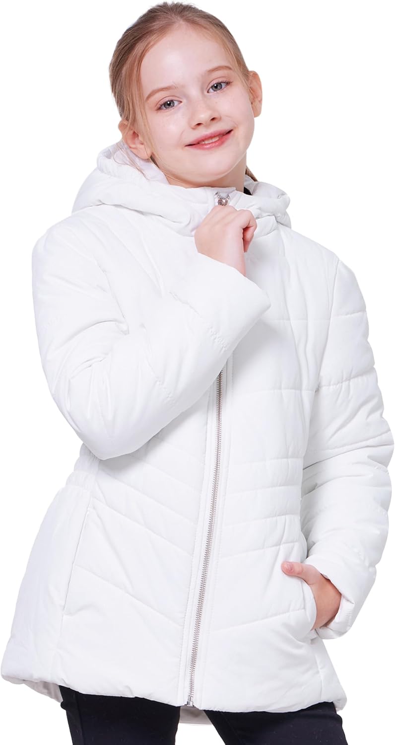 WULFUL Girl’s Winter Waterproof Coat Warm Hooded Parka Jacket Long