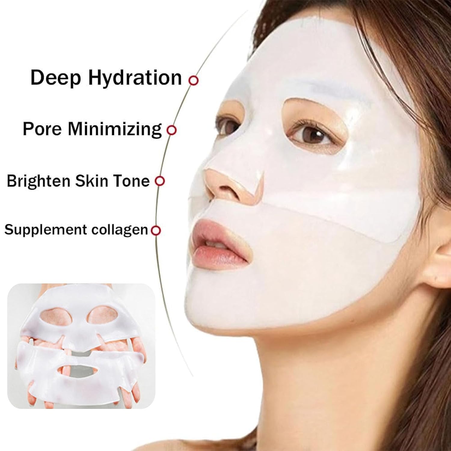 4 Pack Deep Collagen Overnight Mask,Bio-Collagen Real Deep Mask, Skinqueen Korean Collagen Films Deep Collagen Anti Wrinkle Firming Lifting Face Mask · v3