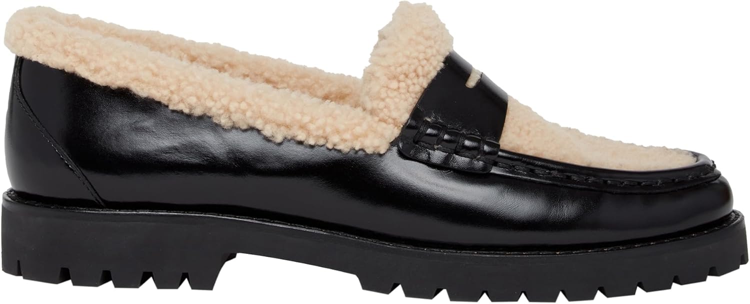 PAIGE Womens Ellis Shearling Flat Loafer · v2