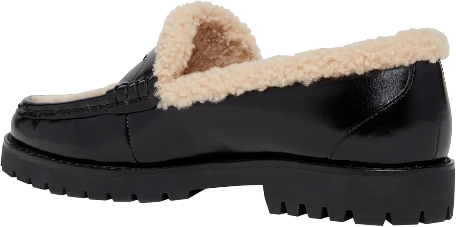 PAIGE Womens Ellis Shearling Flat Loafer · v2