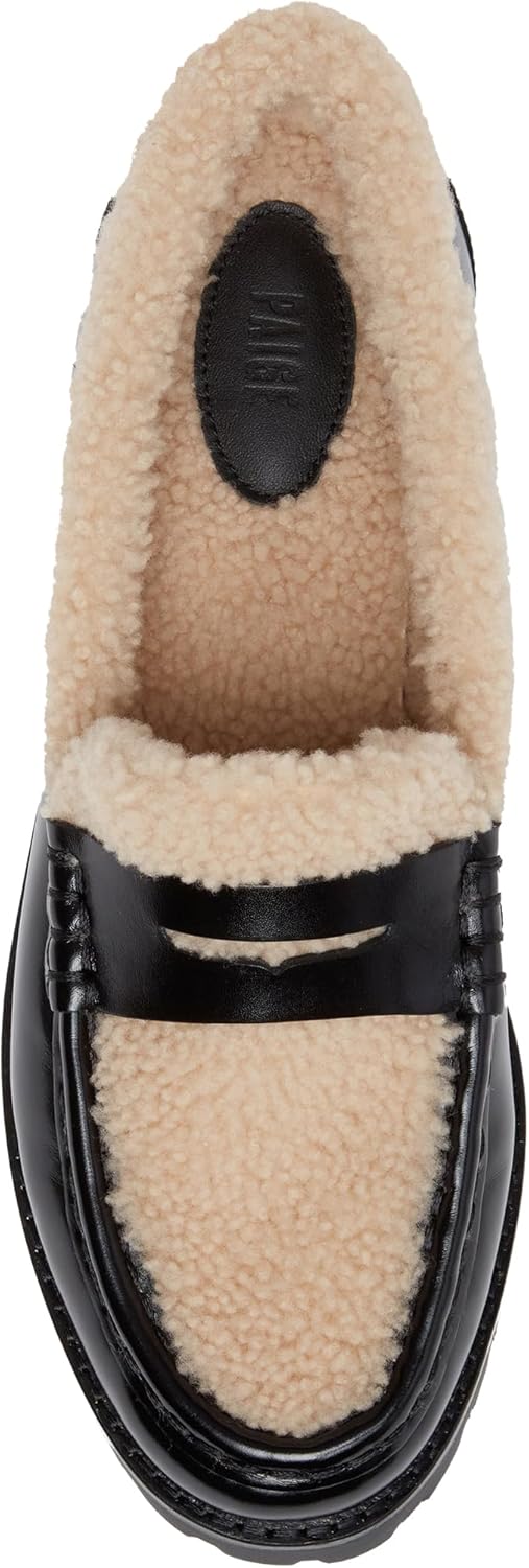 PAIGE Womens Ellis Shearling Flat Loafer · v2