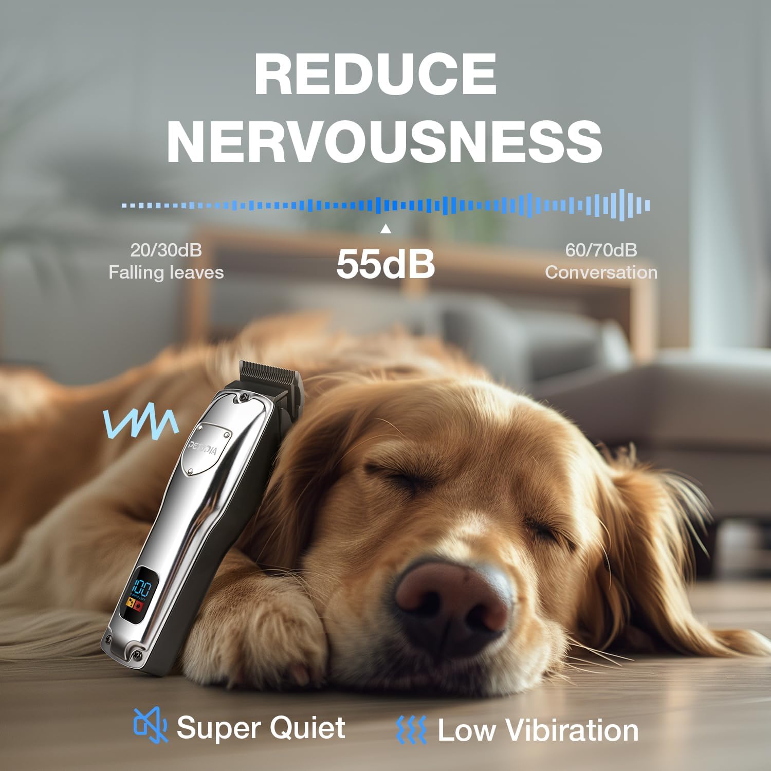 Dog Clippers for Grooming, Pet Grooming Supplies Kit, Professional Grooming Clippers for Thick Heavy Coats Low Noise Rechargeable Hair Trimmers with Ceramic Blade for Dogs Cats Animals · v3