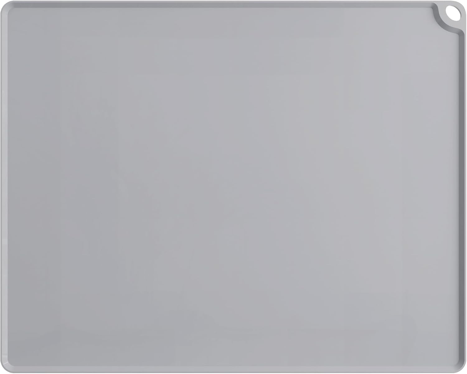 Silicone Pet Food Mat for Cats and Dogs, 19.7x15.7 inches, Gray, Waterproof, Raised Edge, Anti-Slip, Easy Clean · v2
