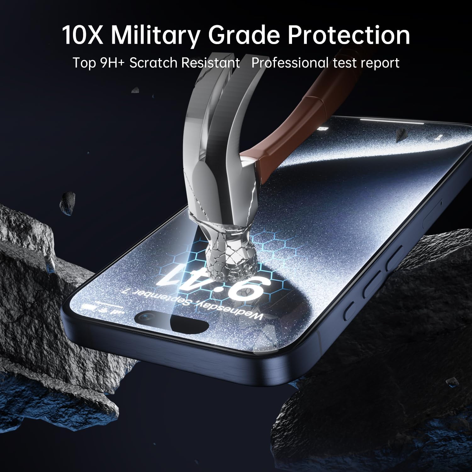 X-it 2-Pack Screen Protector for iPhone 14 Plus(6.7), 9H  Tempered Glass, Auto-Dust Removal, Military Grade Protection, Bubble-Free, Full Coverage, Case Friendly