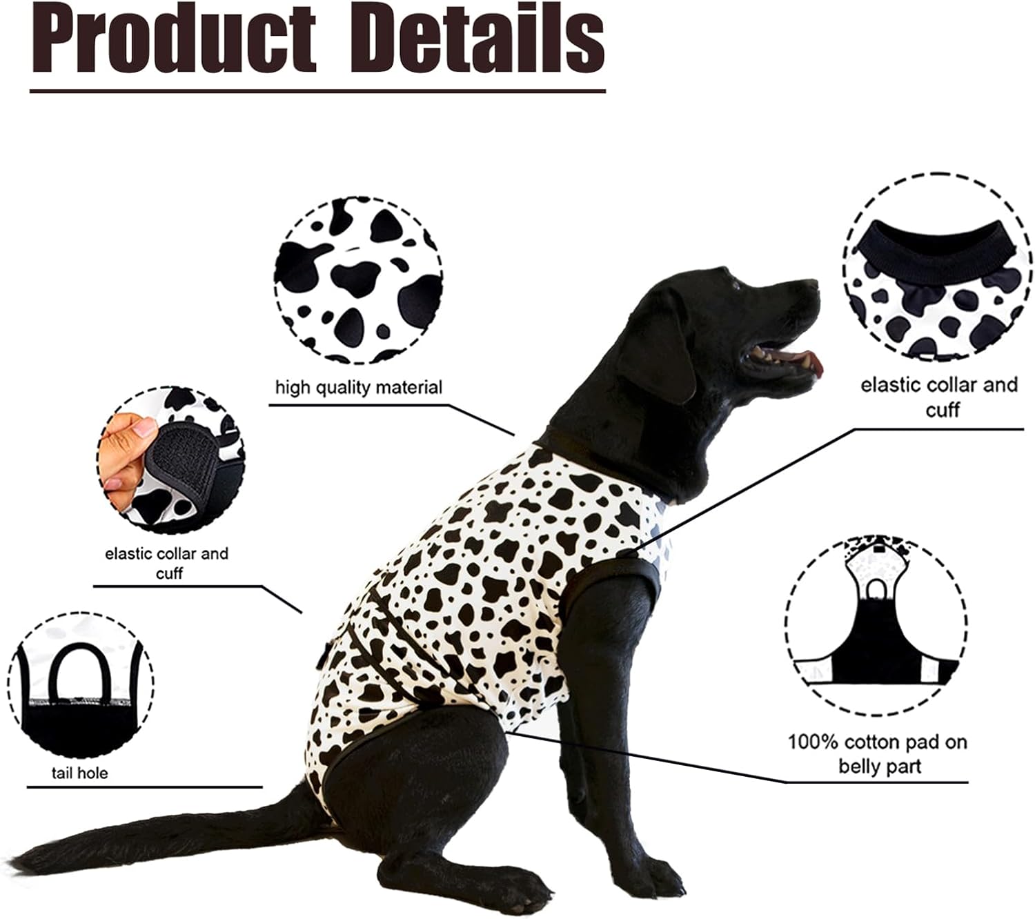 Recovery Suit for Dogs After Surgery, Dog Recovery Suit Female Male after Neutering, Dog Spay Surgical Recovery Suit Female Substitute Cone  E-Collar, Dog Onesie for Surgery Abdominal Wounds Bandages · v12