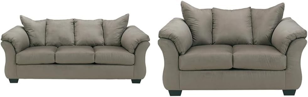 Signature Design by Ashley Darcy Casual Plush Sofa and Loveseat, Grayish Brown · v2