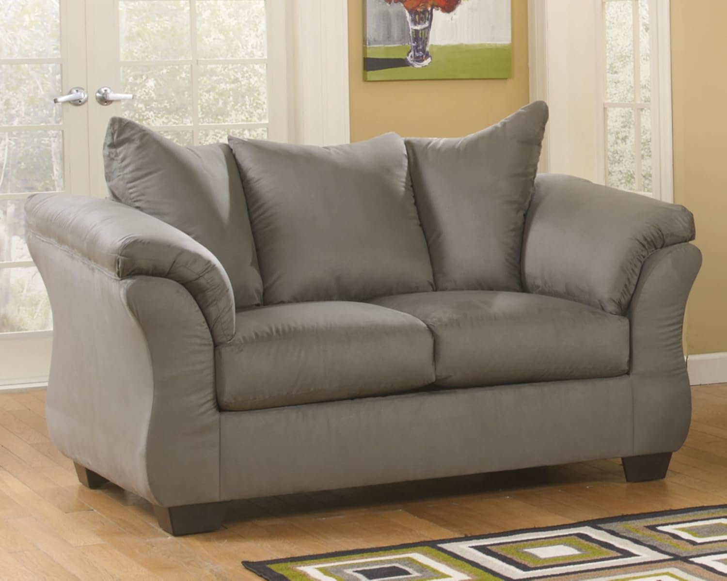 Signature Design by Ashley Darcy Casual Plush Sofa and Loveseat, Grayish Brown · v2