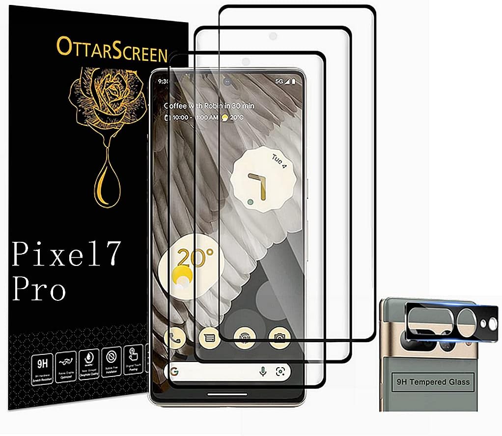Lot de 3 films de protection d'écran pour Google Pixel 7 Pro, protecteur d'écran en verre trempé pour Pixel 7 Pro, 1 lot de protecteurs d'objectif d'appareil photo, film de protection d'écran en verre trempé d'une dureté 9H pour Google Pixel 7 Pro【Lot de 3 et 1】
