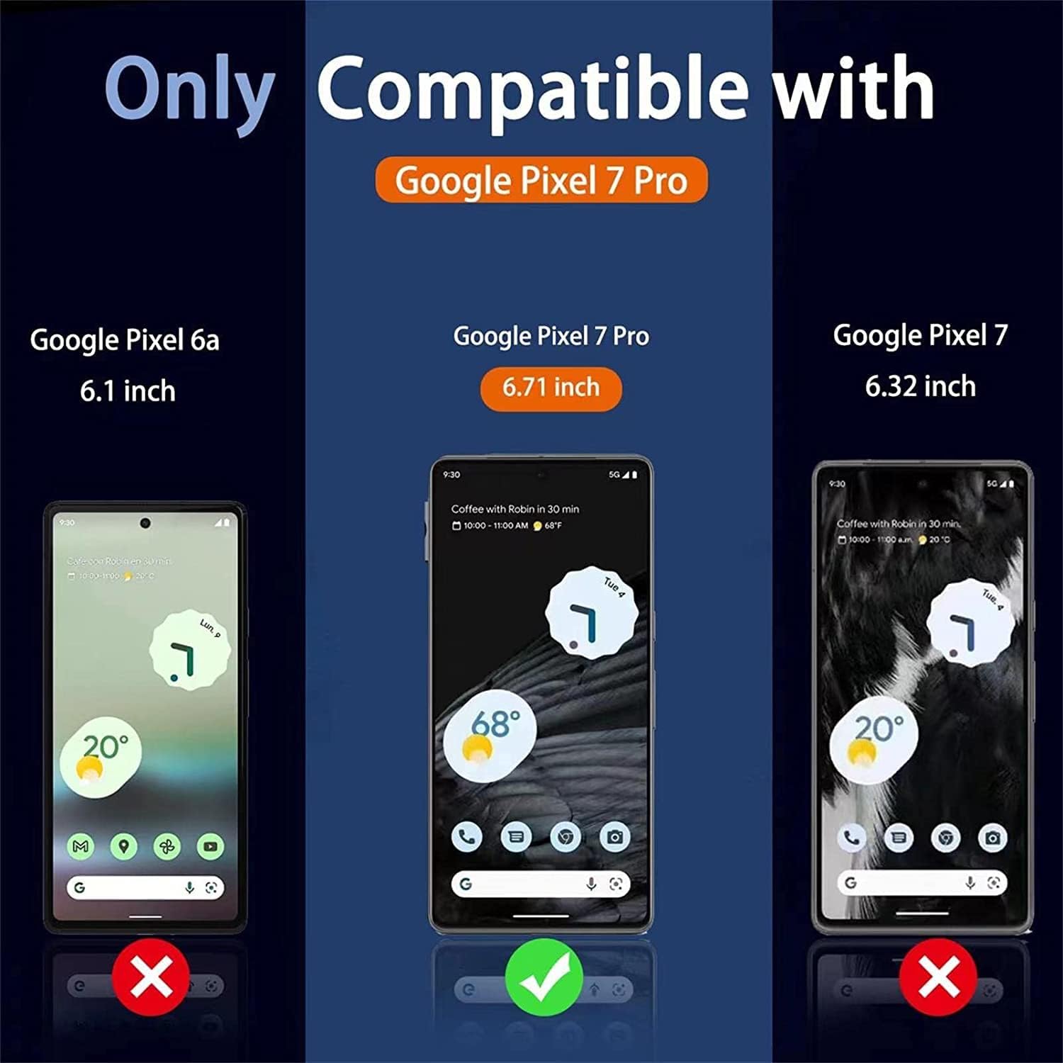 3 Pack for Google Pixel 7 Pro Screen Protector, Pixel 7 Pro Tempered Glass Screen Protector, 1 Pack Camera Lens Protector, 9H Hardness Tempered Glass Screen Protector for Google Pixel 7 Pro【3 1 Pack】