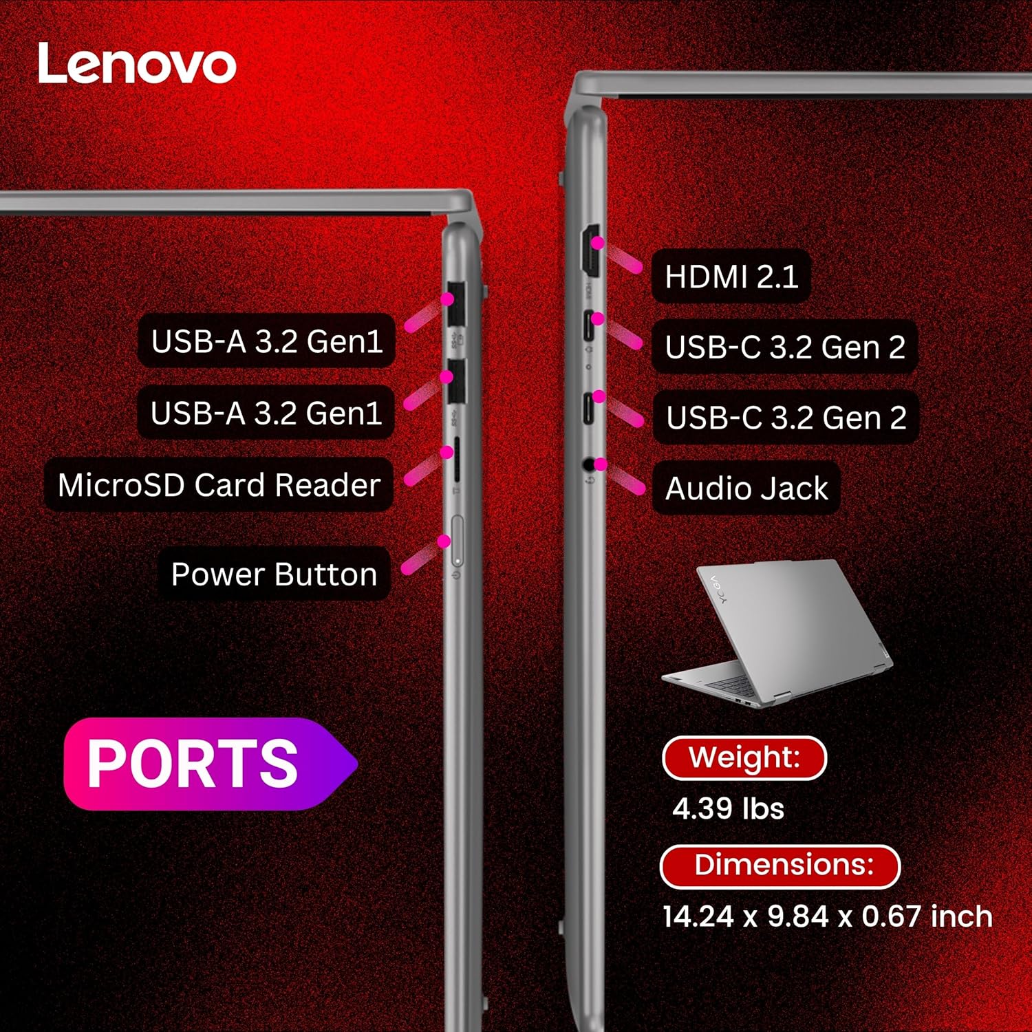 Lenovo Yoga 7 2-in-1 AI Laptop, 16 1920x1200 Touchscreen, AMD Ryzen 7 8840HS(gt;i7-12700H, 5.10 GHz), Copilot, Backlit Keyboard, Fingerprint, Windows 11 Home, Gray(16GB 6400 MHz DDR5 RAM | 1TB SSD) · v3