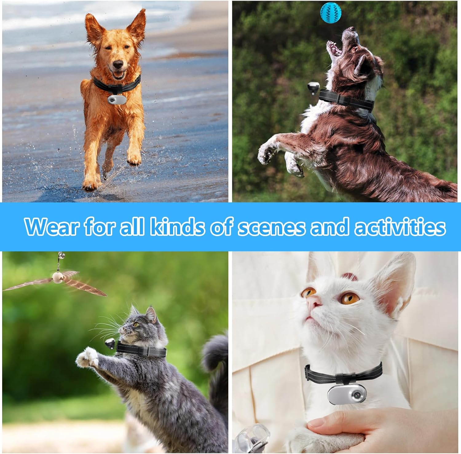 HD 1080P Cat Camera Collar with Video Record Wireless Mini Sport Cam,Small Action Cameras,Body Camera for Pet Supplies/Stuff,Outdoor/Inoor Birthday Gift No WiFi · v5