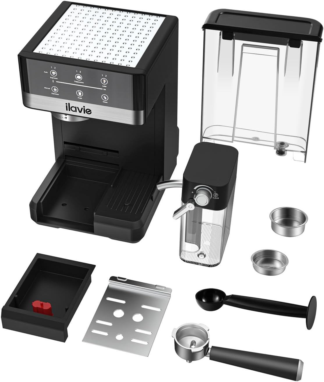 Espresso Machine Cappuccino Latte Coffee Espresso Maker, Auto Milk Frother for Smooth Milk Bubbles, Detachable Milk reservoir, 20 Bar High Pressure · v4