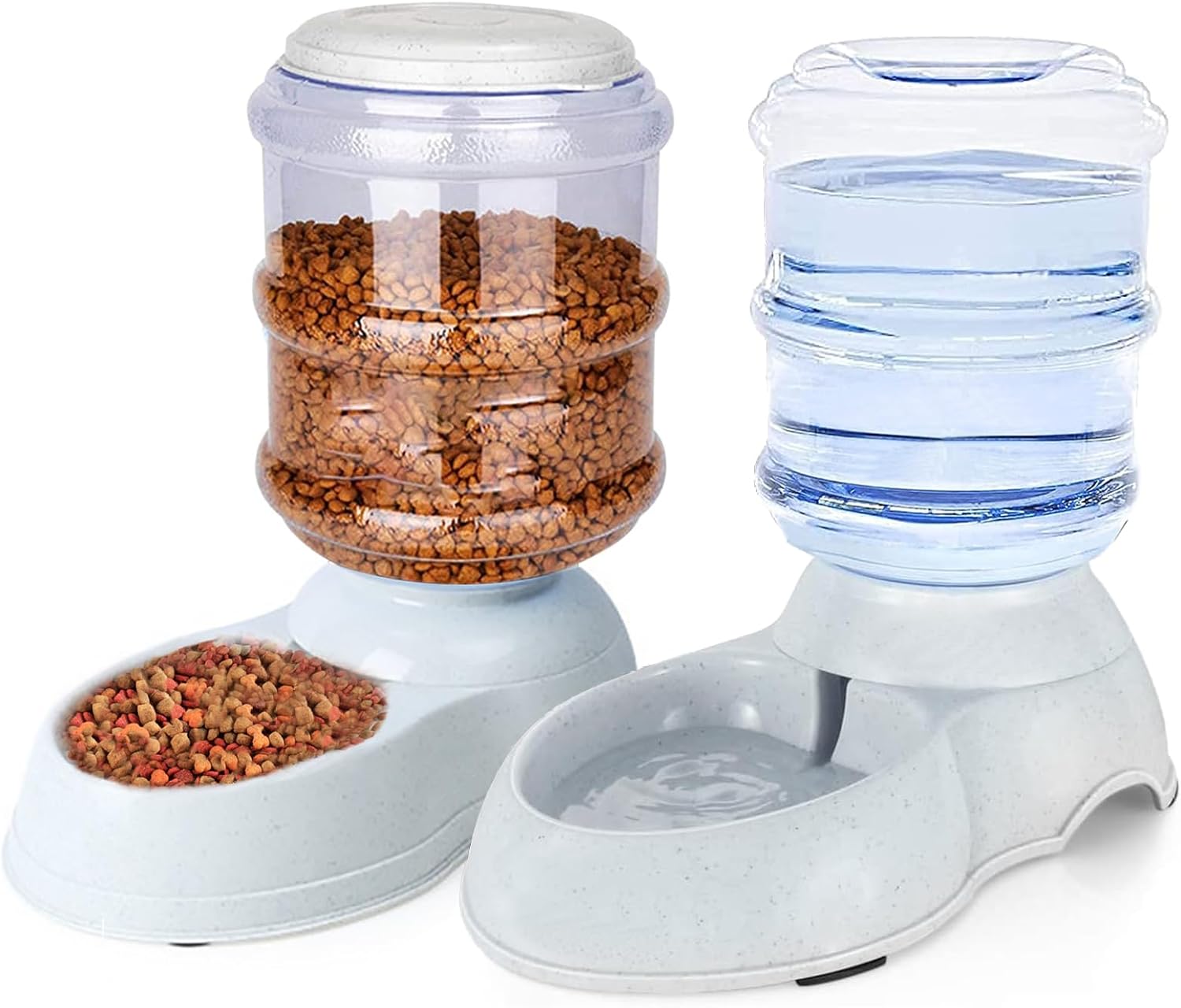 Mangeoire automatique pour chiens et distributeur d'eau pour grands chiens, ensemble de distribution d'eau et de nourriture par gravité pour chiens et chats de 3 gallons avec bol de nourriture pour animaux de compagnie, station de distribution d'eau pour grands chiens