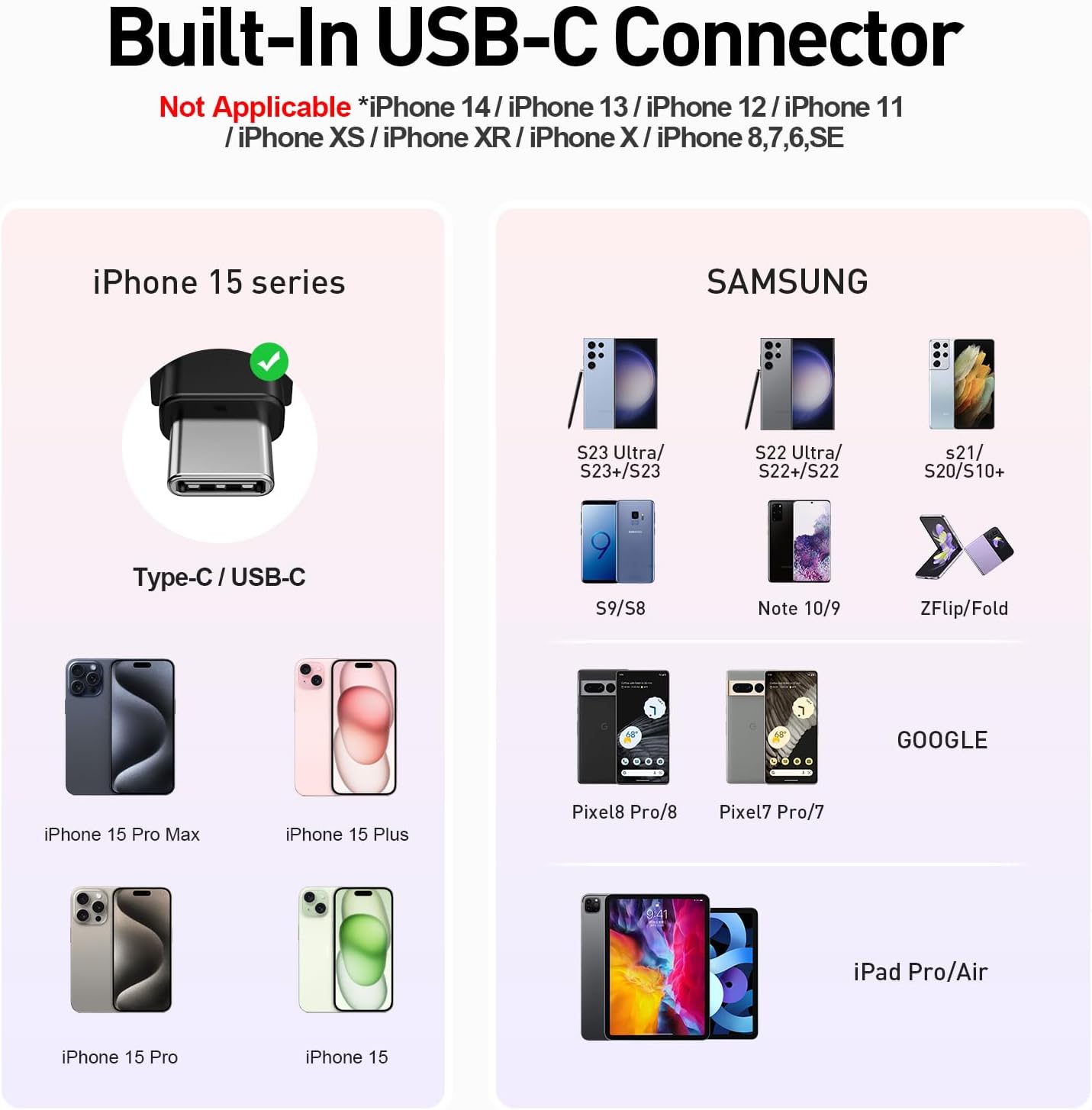 iWALK Taşınabilir Şarj Cihazı iPhone Pembe