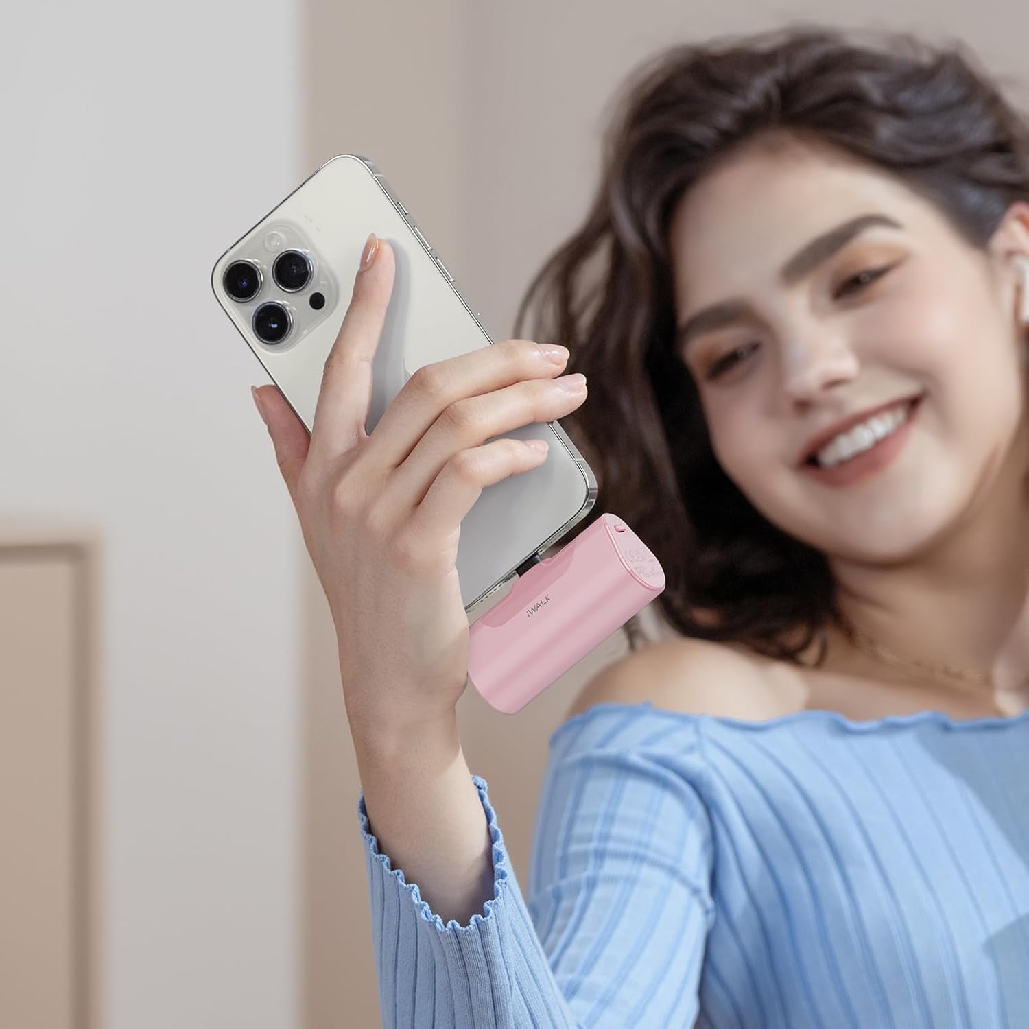 iWALK Taşınabilir Şarj Cihazı iPhone Pembe