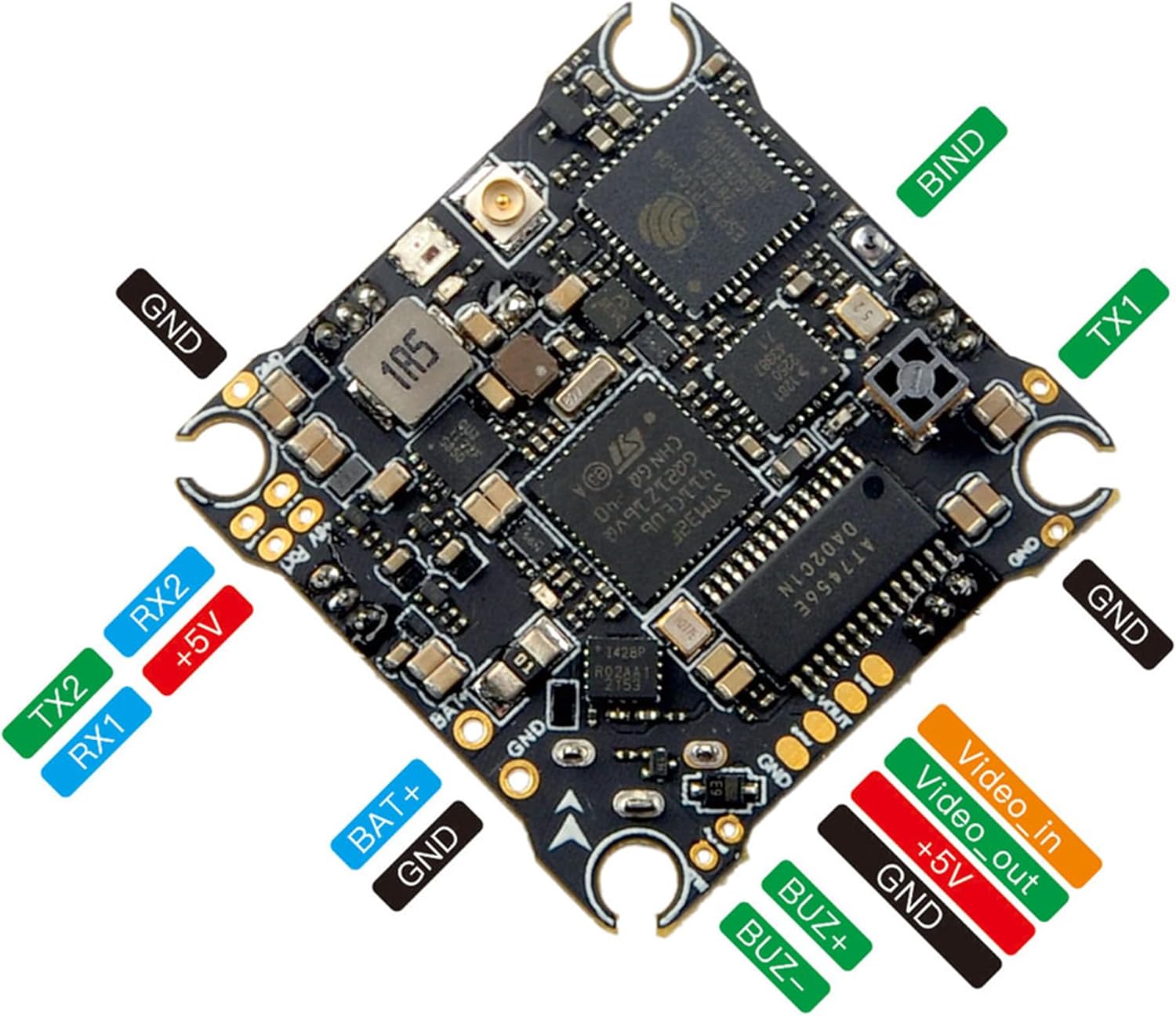 طائرة بدون طيار HappyModel Mobula8 Micro FPV: 1-2S 85mm Tiny Whoop مع كاميرا Caddx Ant FPV ووحدة تحكم طيران X12 AIO وجهاز استقبال ELRS 400mW FPV VTX ومحرك EX1103 KV11000 بدون فرشاة للبالغين من سباقات FPV