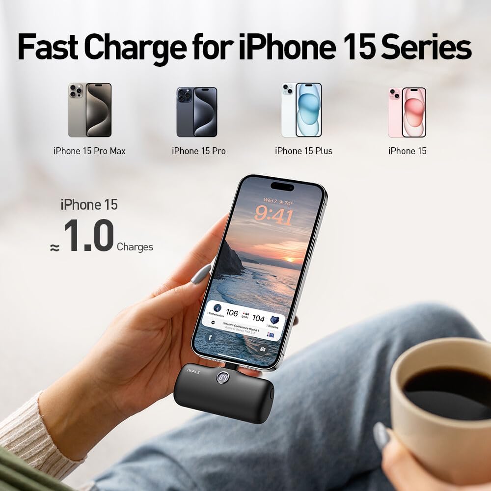 iWALK USB-C Portable Charger for iPhone 15 · v3