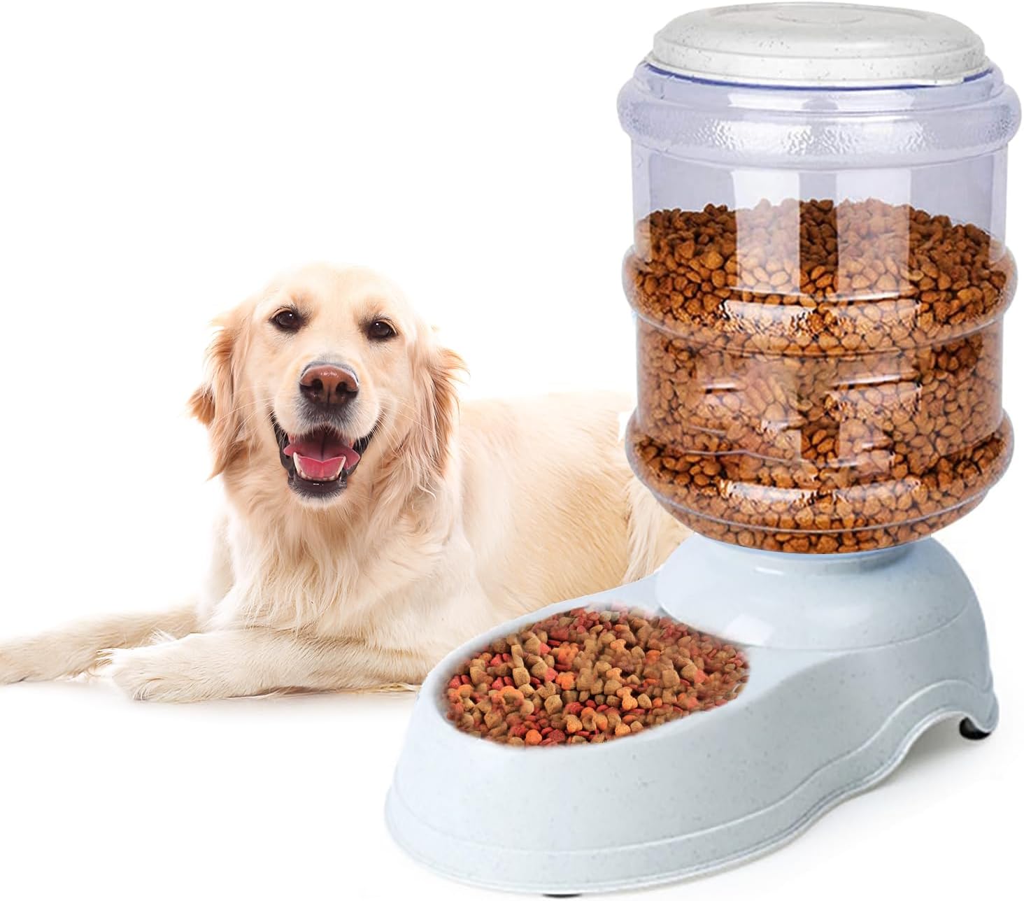 Comederos automáticos para perros, dispensador de comederos para perros grandes, dispensador de comida por gravedad para perros y gatos con capacidad de 3 galones, dispensador de comida grande para perros, comedero para mascotas, comedero por gravedad para perros y gatos