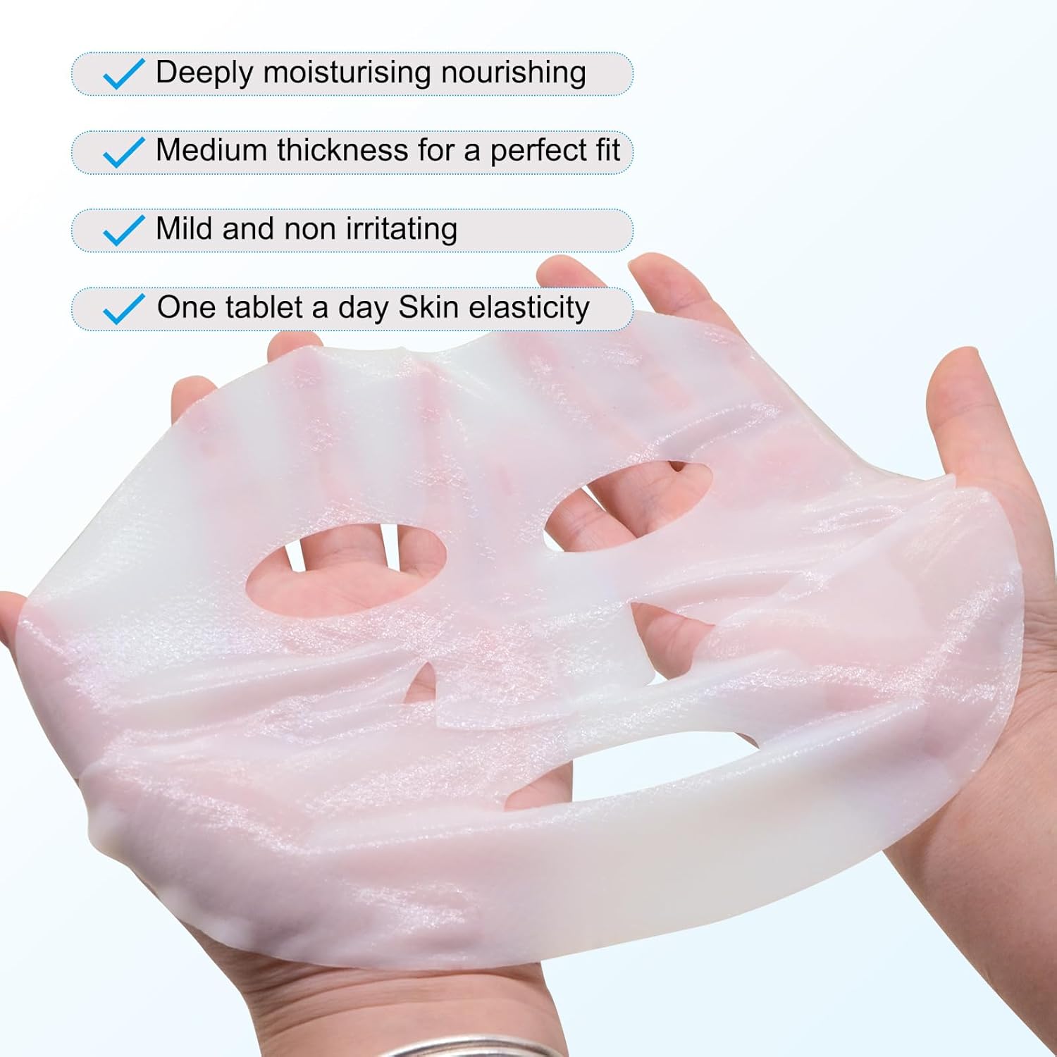 Collagen Face Mask - Hydrating Overnight Collagen Face Mask Deep Collagen Anti Wrinkle Lifting Mask - Pure Collagen Films for Improve Elasticity Firming And Moisturizing (4 pcs/1 Box)