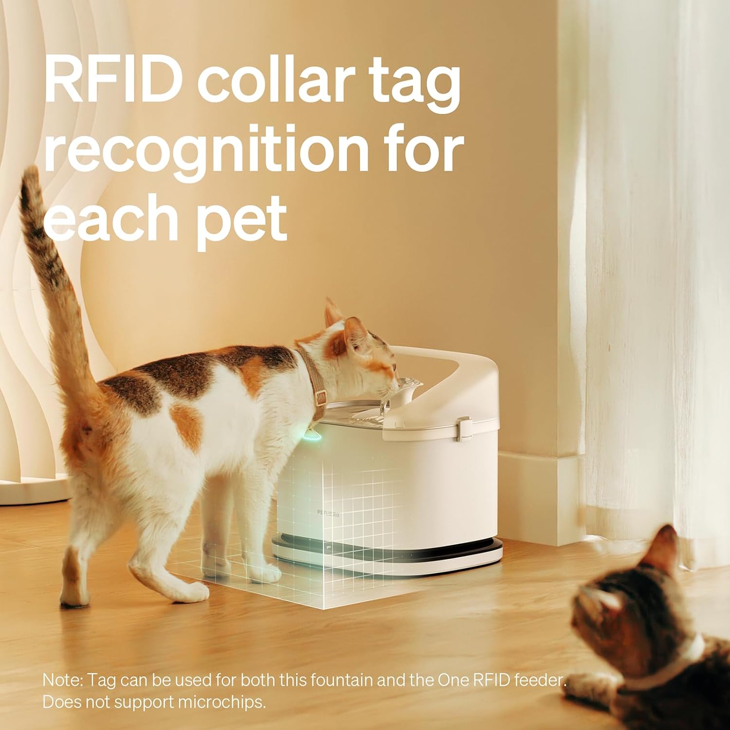 PETLIBRO RFID Smart App Monitoring Cat Water Fountain, 101oz/3L Dockstream Pet Fountain for Multi-Pet Homes with Light Collar Tag, 2.4G Wi-Fi Automatic Cat Water Dispenser, Upgraded Wireless Pump · v7