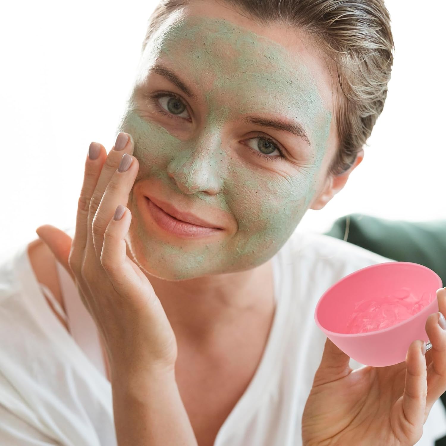 5 Pcs Face Mask Mixing Bowl for Mud Mask 3.3 Inch Silicone Facial Mask Mixing Bowl for Facial Mask and Other Skincare Products Multi Colored Facial Bowls Esthetician for Family or Beauty Practitioners