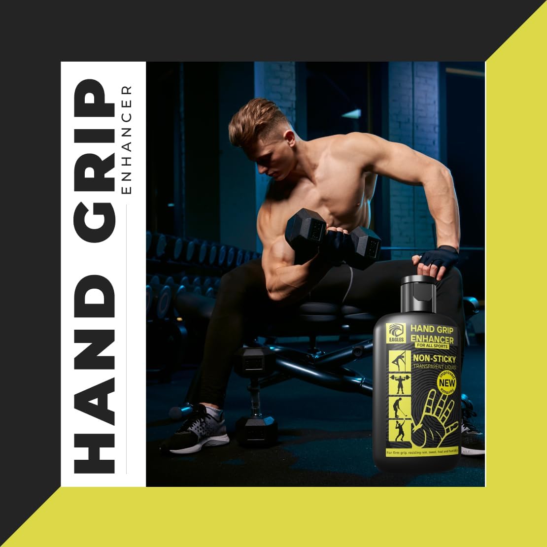 EAGLES Ultimate Grip Enhancer Repels Sweat to Keep Hands Dry - Transparent Non-Sticky Anti-Slip Grip Solution for Pole Dancing Tennis Golf Pickleball Badminton and More · v3