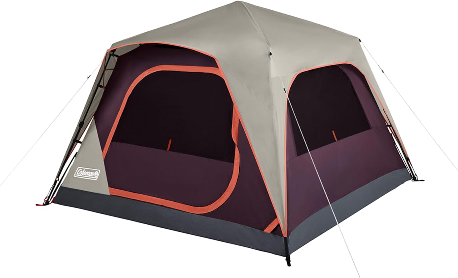 Coleman Skylodge Instant Tent, Zelt für 4/6/8 Personen in etwa 1 Minute aufgebaut, wetterfestes Zelt mit vormontierten Stangen, Tragetasche, hergestellt aus PFAS-freien Materialien