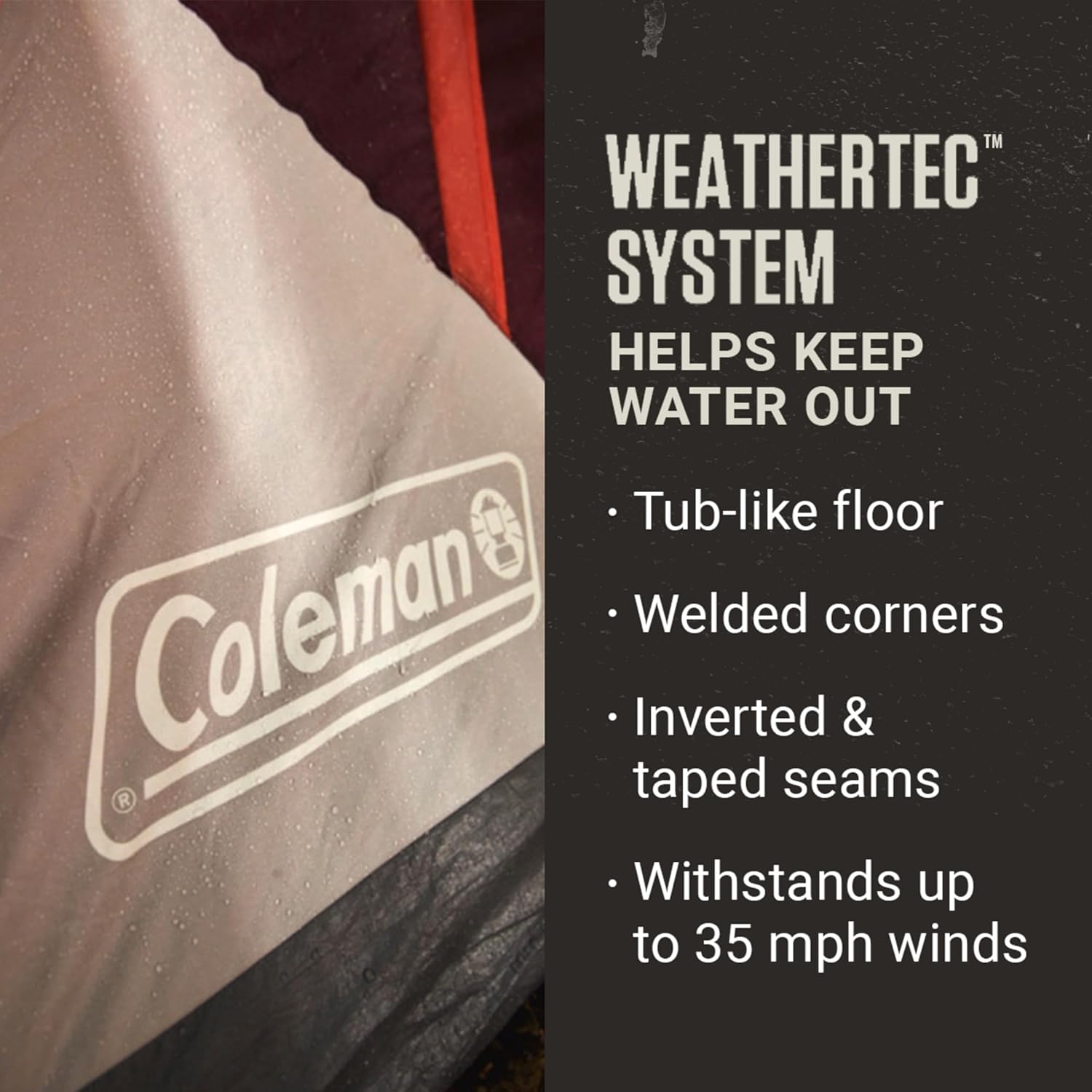 Coleman Skylodge Instant Tent, Zelt für 4/6/8 Personen in etwa 1 Minute aufgebaut, wetterfestes Zelt mit vormontierten Stangen, Tragetasche, hergestellt aus PFAS-freien Materialien
