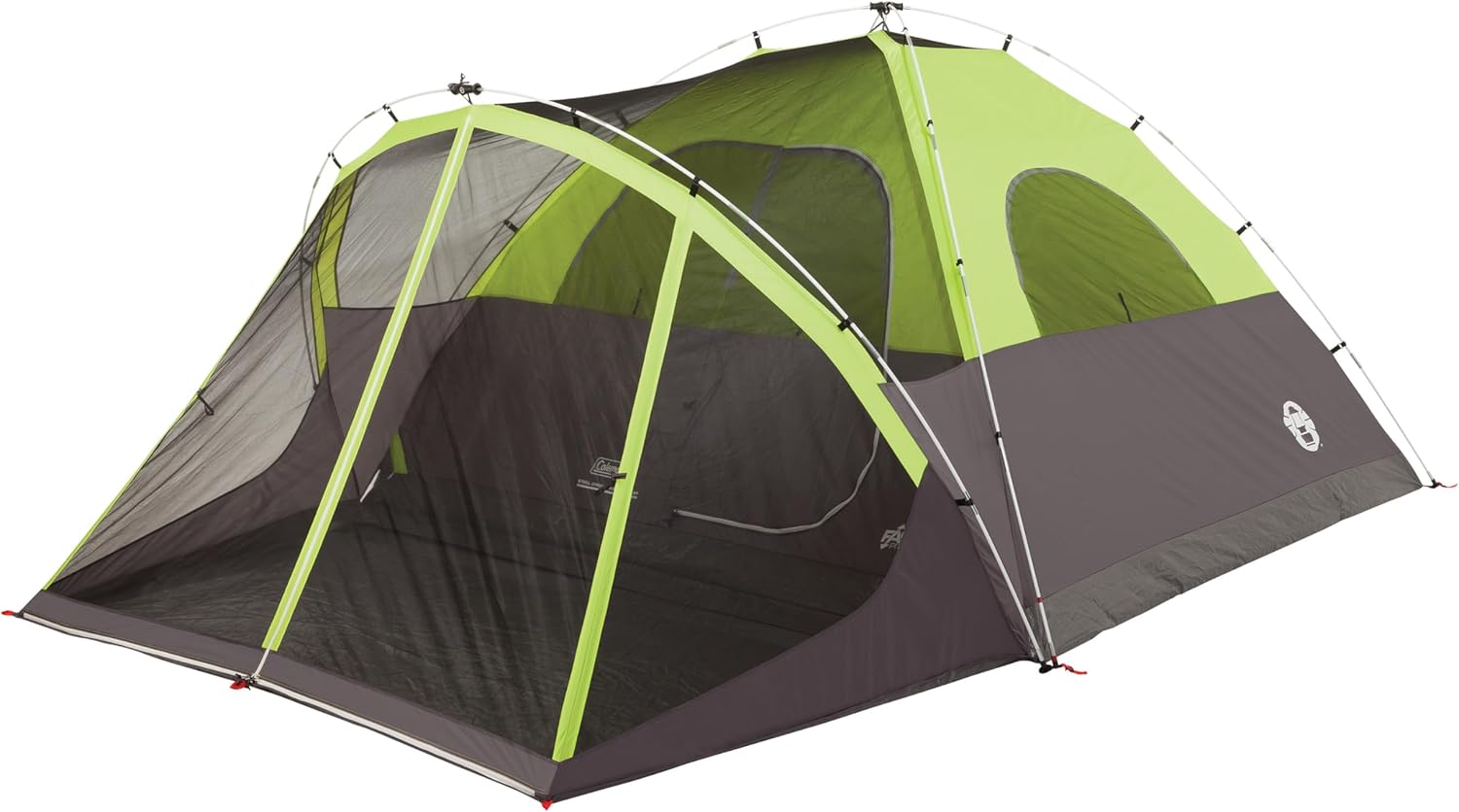 Coleman Steel Creek 6-Person Tent with Screened Porch, Weatherproof Tent with Screen Room Sets Up in Minutes, Fits Queen-Size Airbed · v3