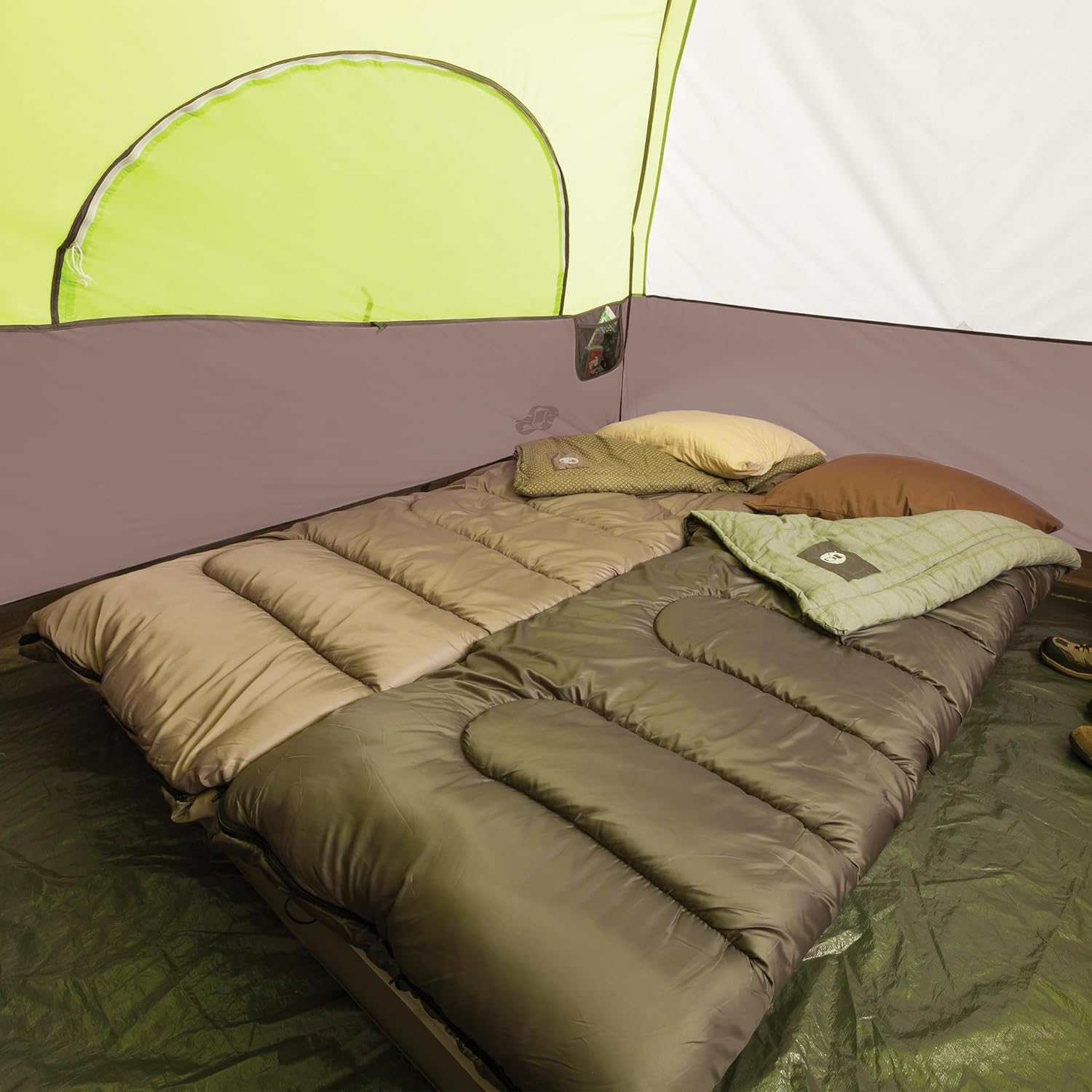 Coleman Steel Creek 6-Person Tent with Screened Porch, Weatherproof Tent with Screen Room Sets Up in Minutes, Fits Queen-Size Airbed · v3