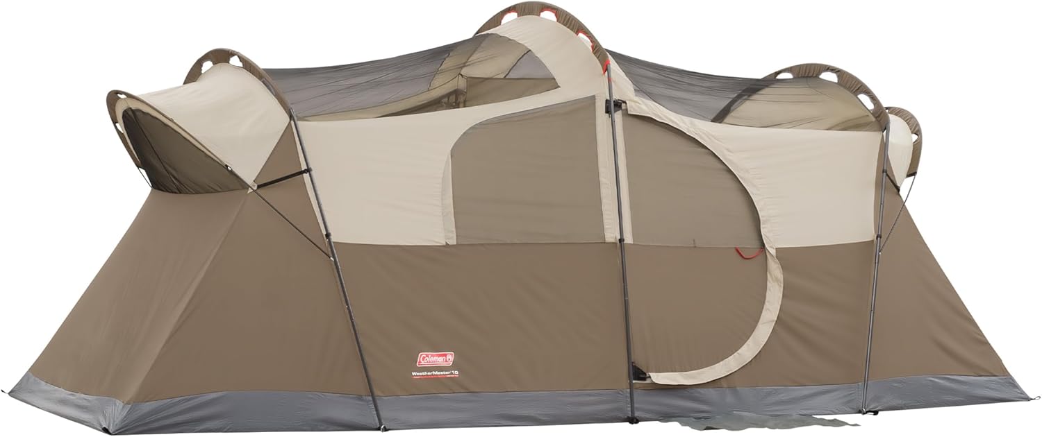 Coleman WeatherMaster 10-Person Tent, Weatherproof Tent with Rainfly  Room Divider, Spacious Family Tent with Carry Bag · v5
