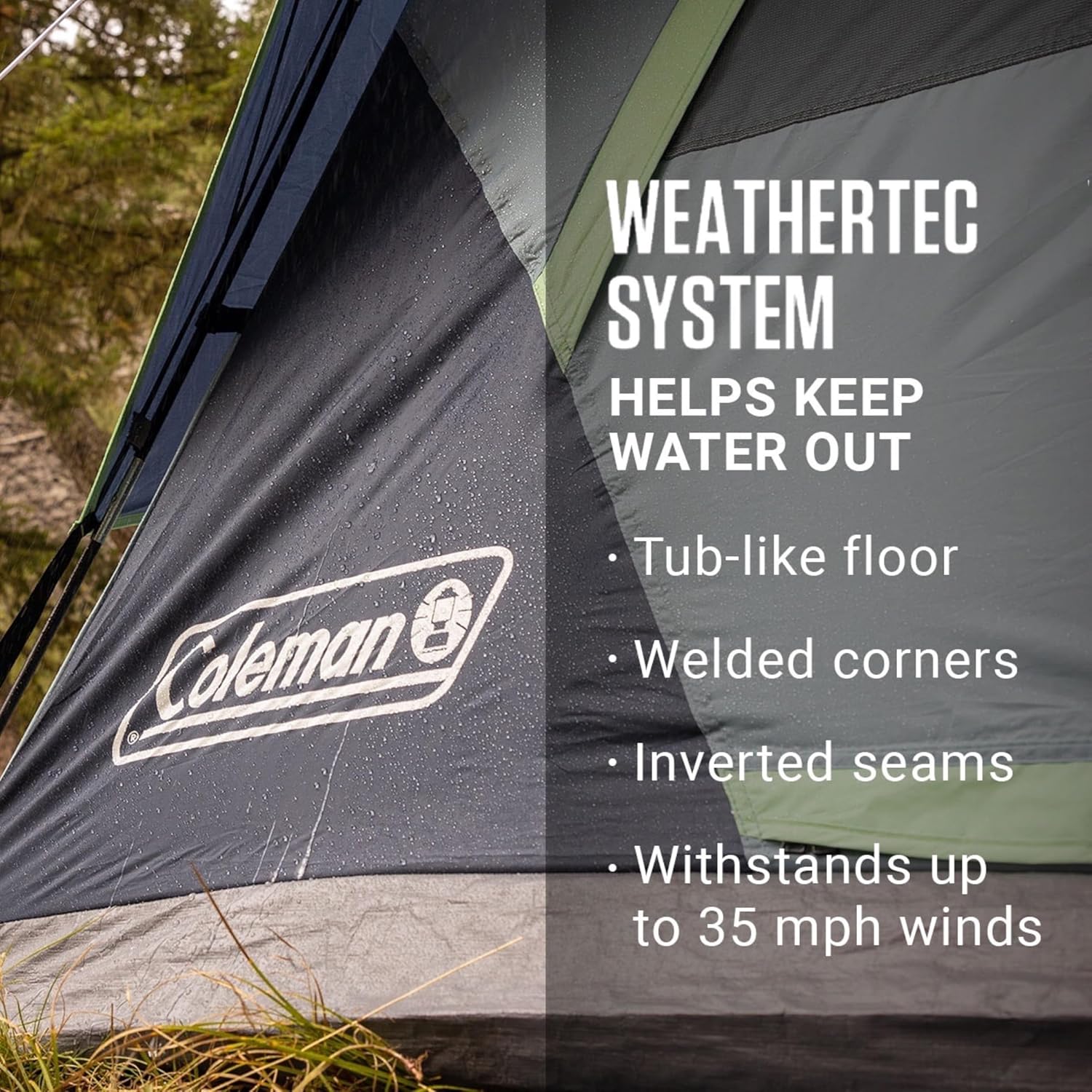 เต็นท์ Coleman Skydome ติดตั้งง่ายเพียง 205 นาที เต็นท์กันฝนสำหรับ 4/2/6/8 พร้อมผ้าคลุมกันฝน พกพาสะดวก มีพื้นที่เหนือศีรษะมากกว่าเต็นท์ทั่วไป