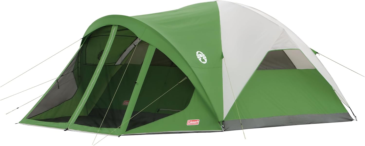Coleman Evanston Tent with Screen Room, 6/8 Person Weatherproof Tent Sets Up in 15 Mins, Included Rainfly  Carry Bag, Made of PFAS-Free Materials · v5