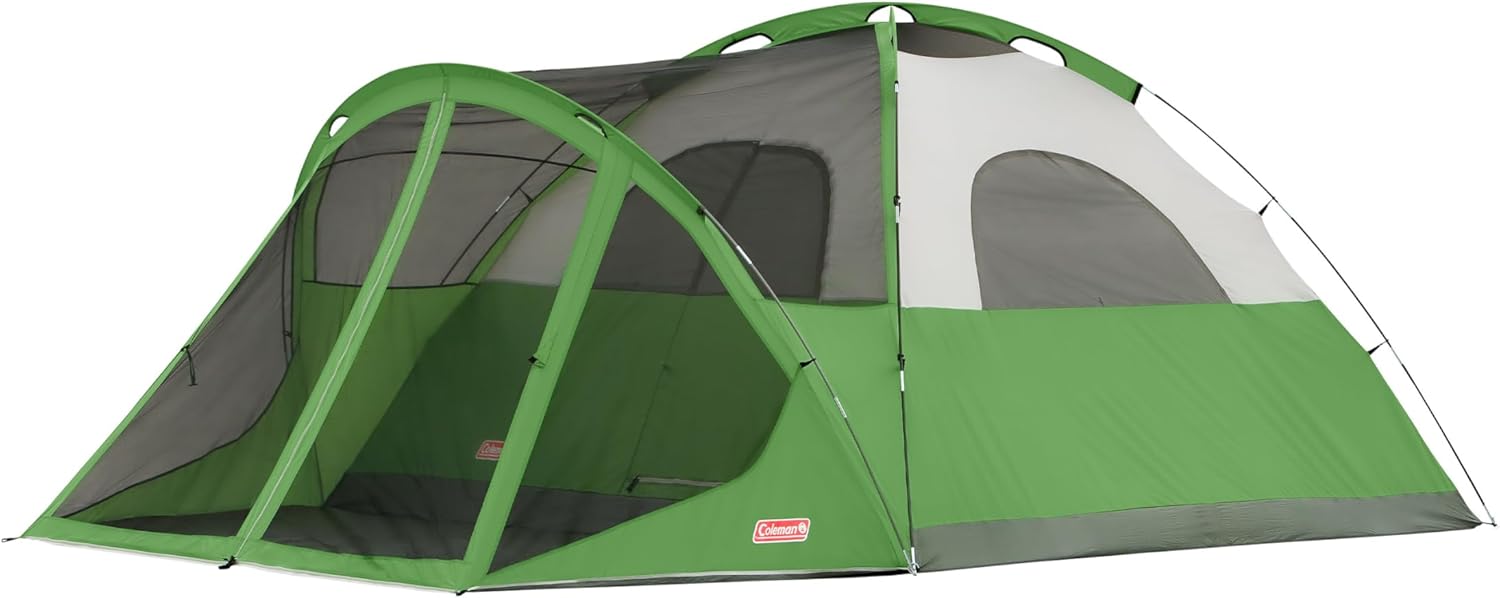 Coleman Evanston Tent with Screen Room, 6/8 Person Weatherproof Tent Sets Up in 15 Mins, Included Rainfly  Carry Bag, Made of PFAS-Free Materials · v5