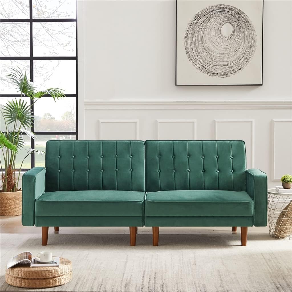 Sofa Living Room Recliner Sofa Velvet with Two Armrests Metal Feet Sofa Chair Balcony Leisure Chair · v3
