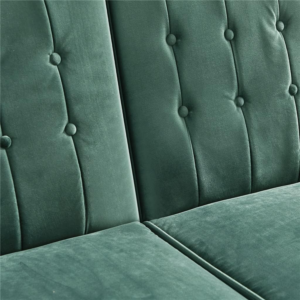 Sofa Living Room Recliner Sofa Velvet with Two Armrests Metal Feet Sofa Chair Balcony Leisure Chair · v3