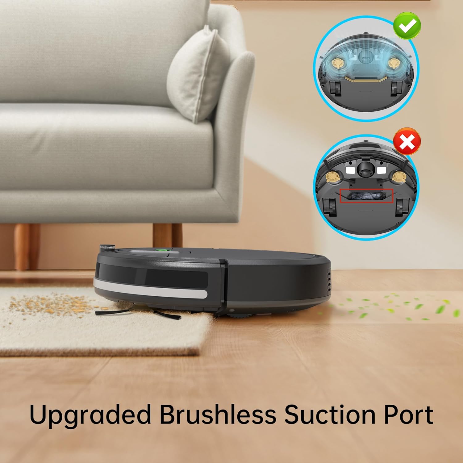 Robot Vacuum Cleaner with 2900Pa Suction Power, Remote Control, 120 Mins Runtime,Self-Charging Robotic Vacuum Cleaner for Low Carpet, Pet Hair, Hard Floors