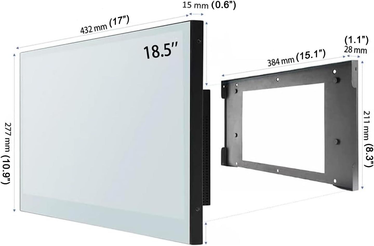 Soulaca 18.5 inches Android Smart Mini Mirror LED TV for Bathroom IPX6 Waterproof Built-in WiFi Bluetooth ATSC · v7