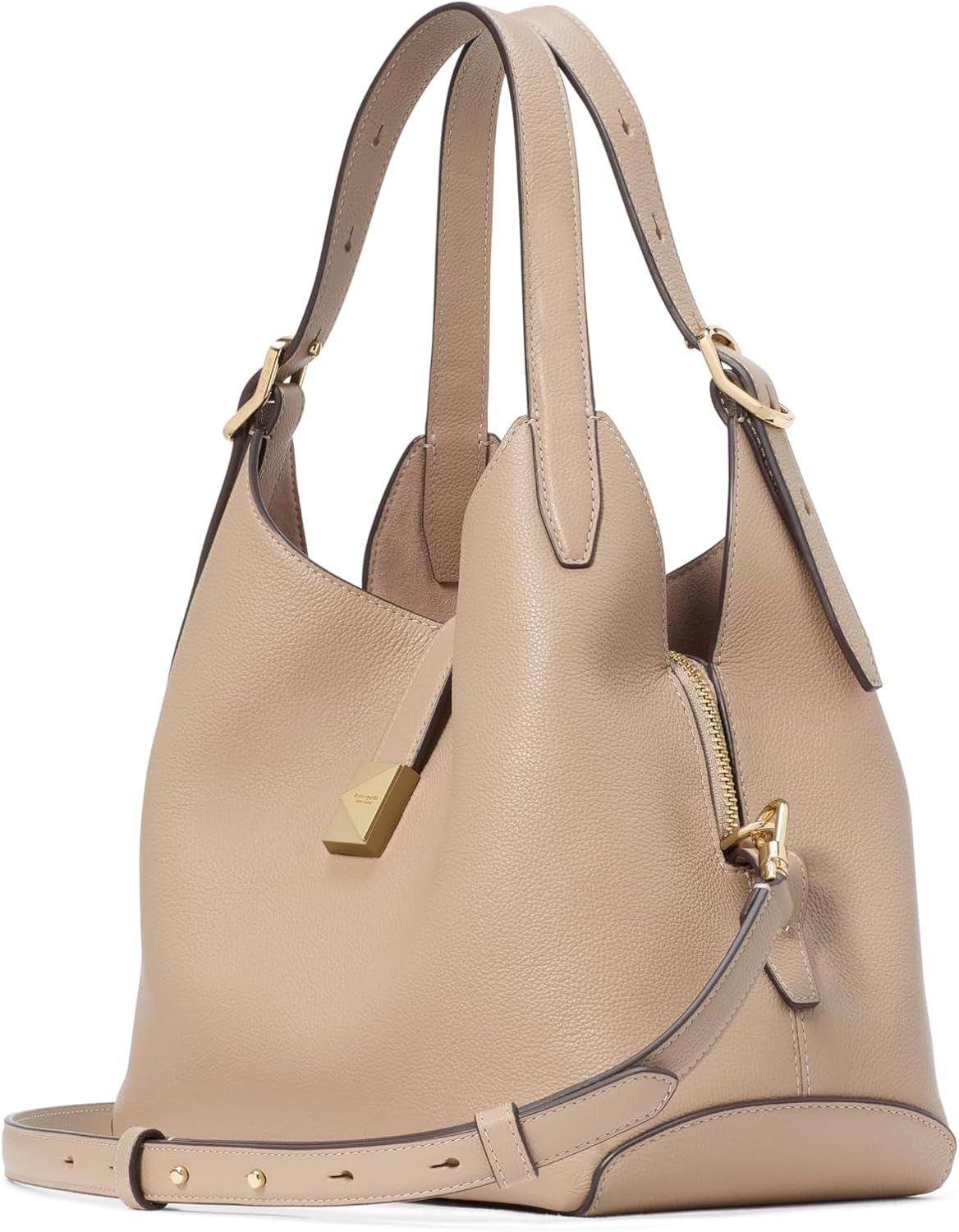 kate spade new york Womens Deco Pebbled Leather Medium Crossbody Tote · v5