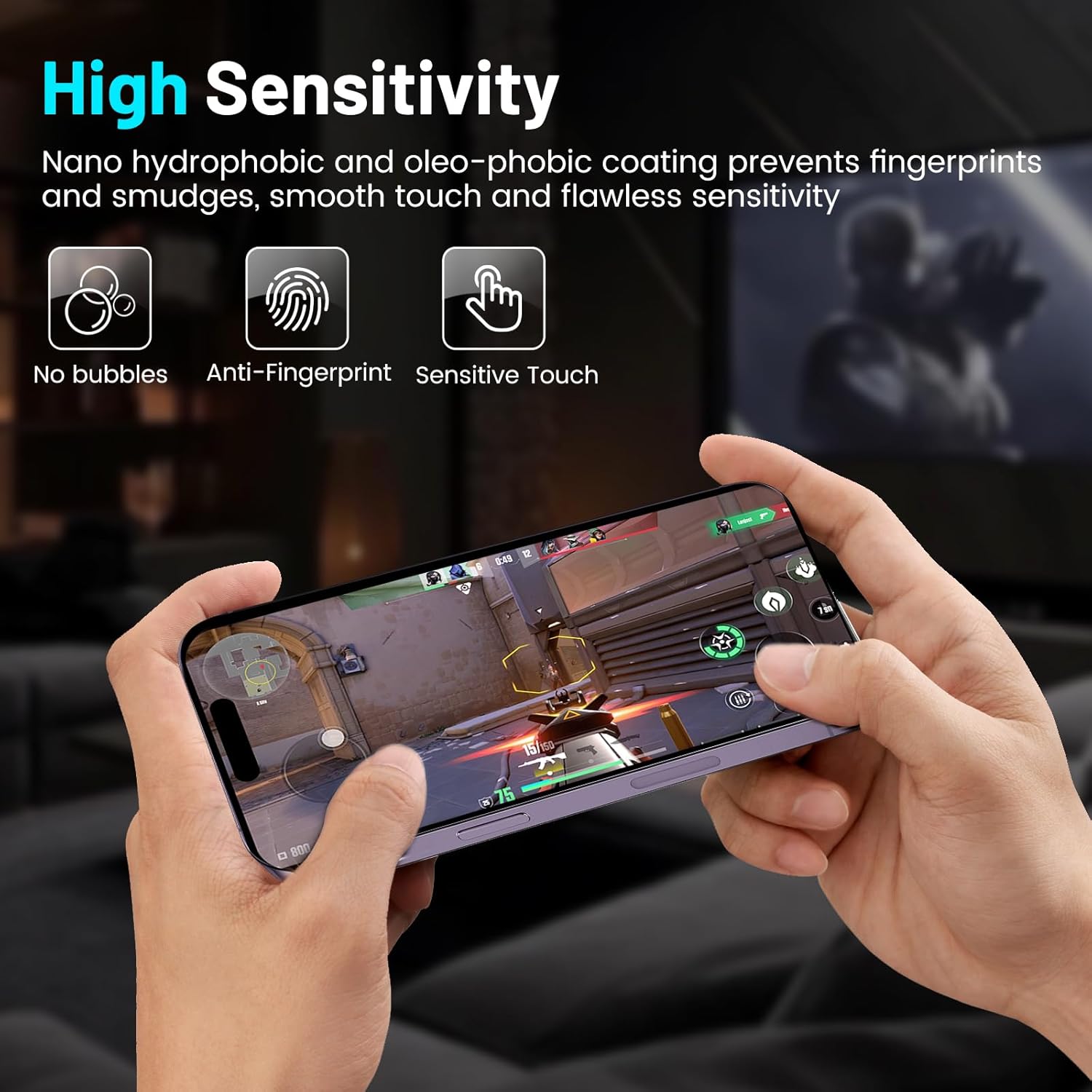 TQLGY 2 Pack dla iPhone 14 Pro Max ochraniacz ekranu, odporne na rozbicie szkło hartowane 9H klasy wojskowej, instalacja automatycznego usuwania kurzu, HD Clear, zapobiegająca zarysowaniom, przeciw odciskom palca, bez pęcherzyków